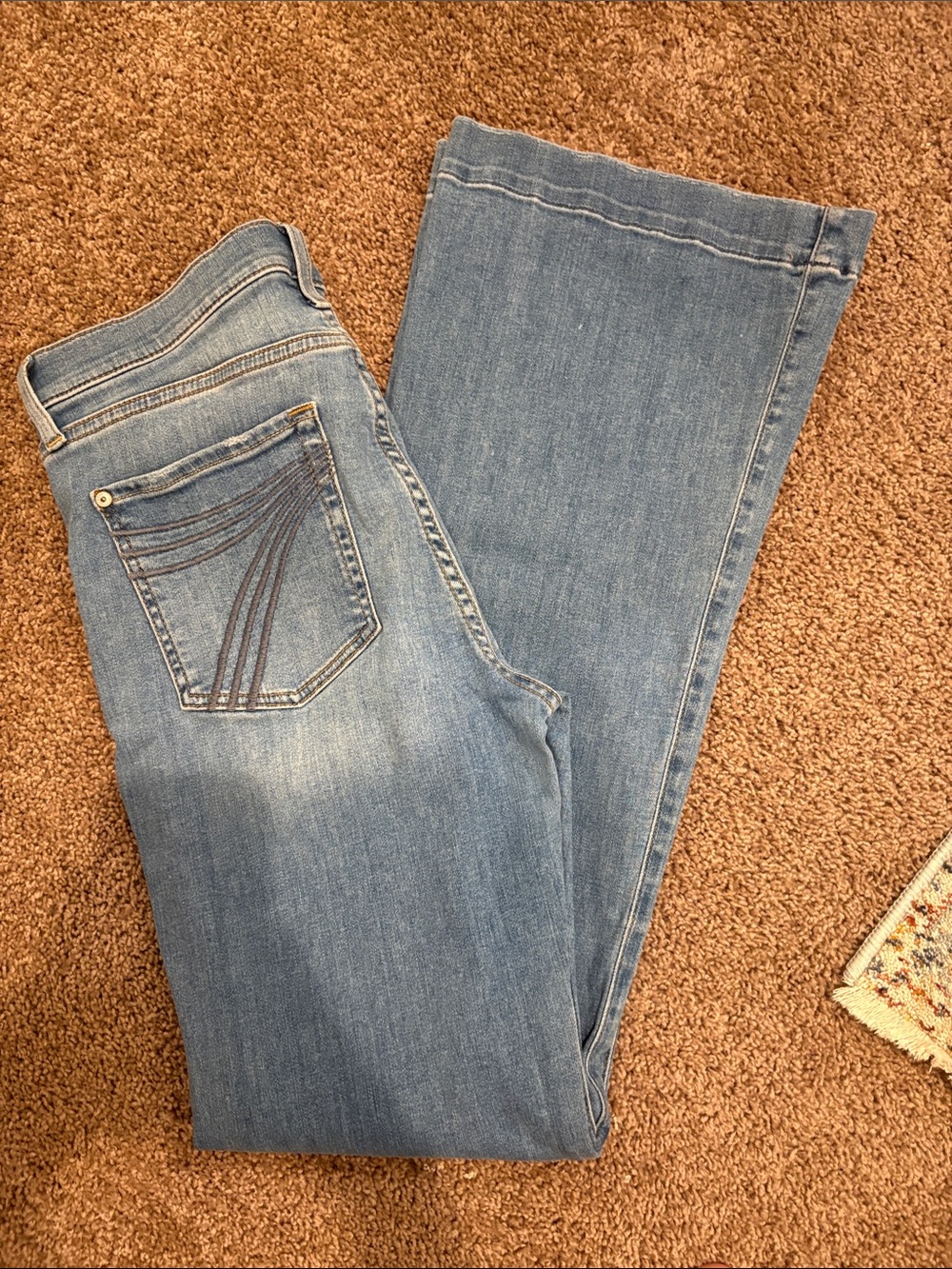 7 For All Mankind Light Blue Wide Leg Jeans